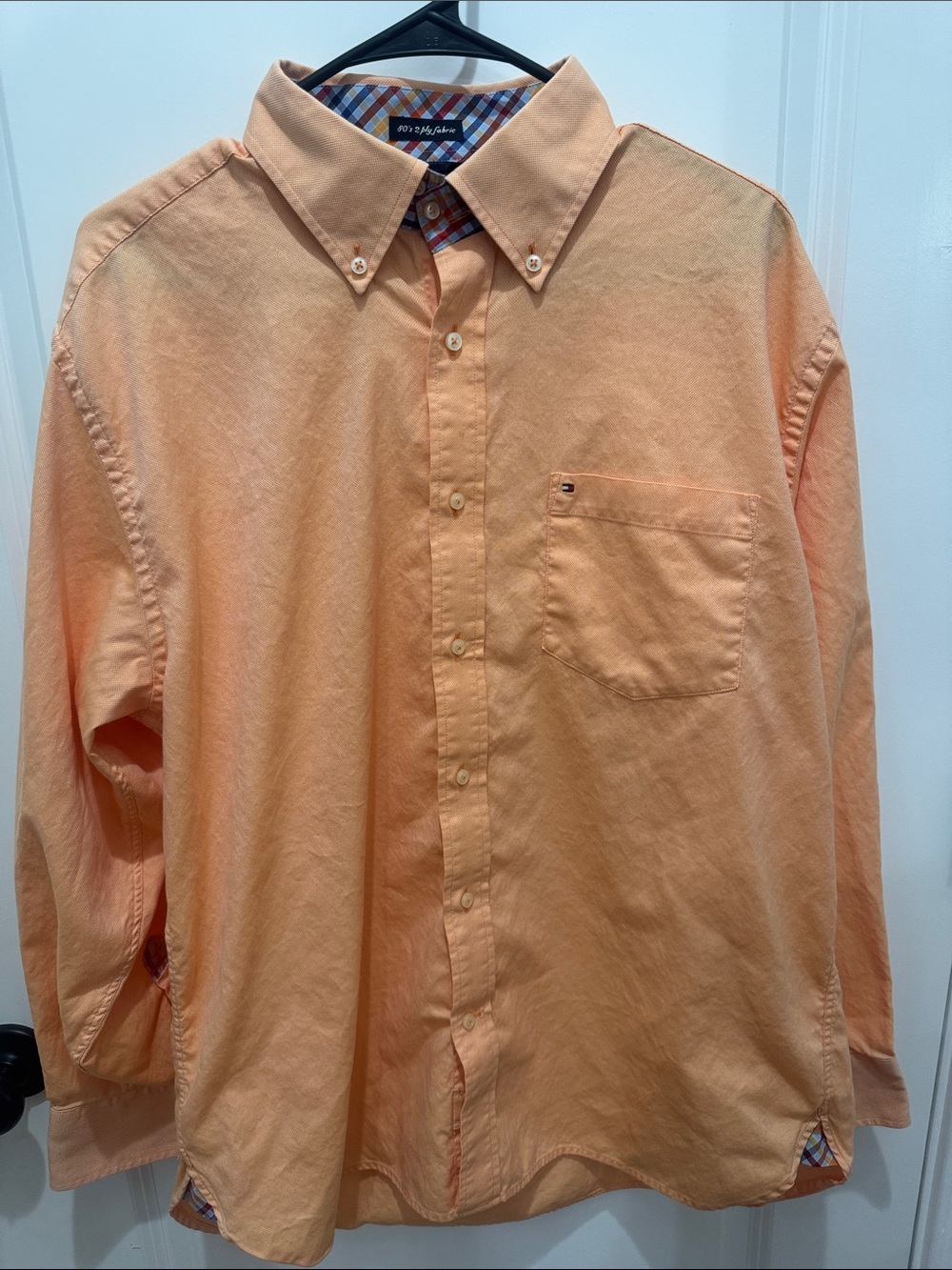 Tommy Hilfiger Men's Light Peach Button-Down Shirt